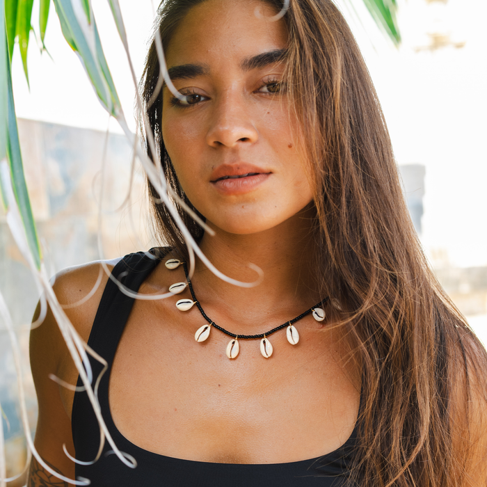 Sweet Escape Island Girl Necklace, on neck