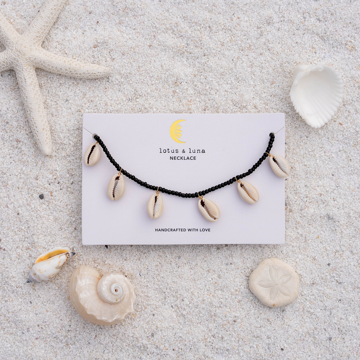 Sweet Escape Island Girl Necklace, on display card