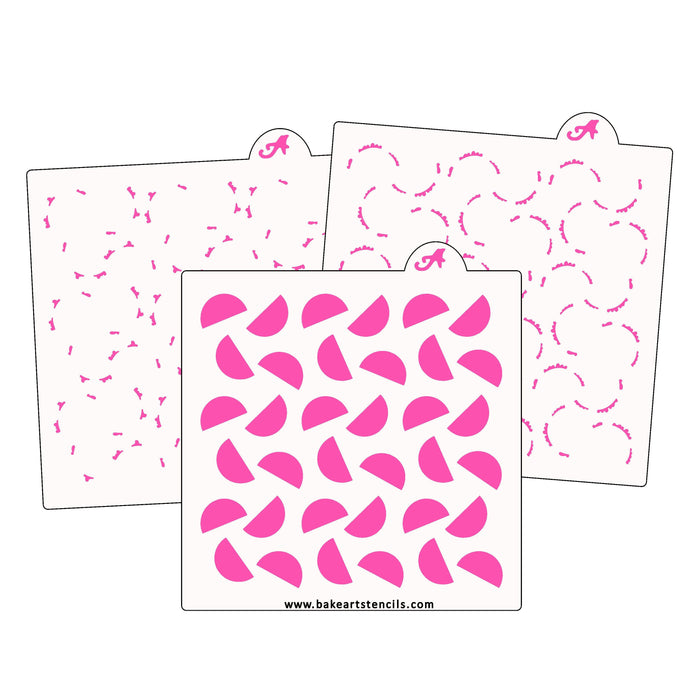 Tacos Pattern Cookie Stencil Set bakeartstencil