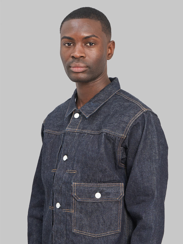 tcb 30s denim jacket chest pocket detail