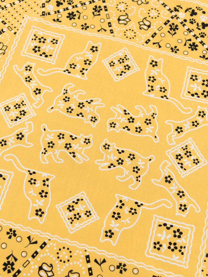 tcb cat bandana yellow pattern