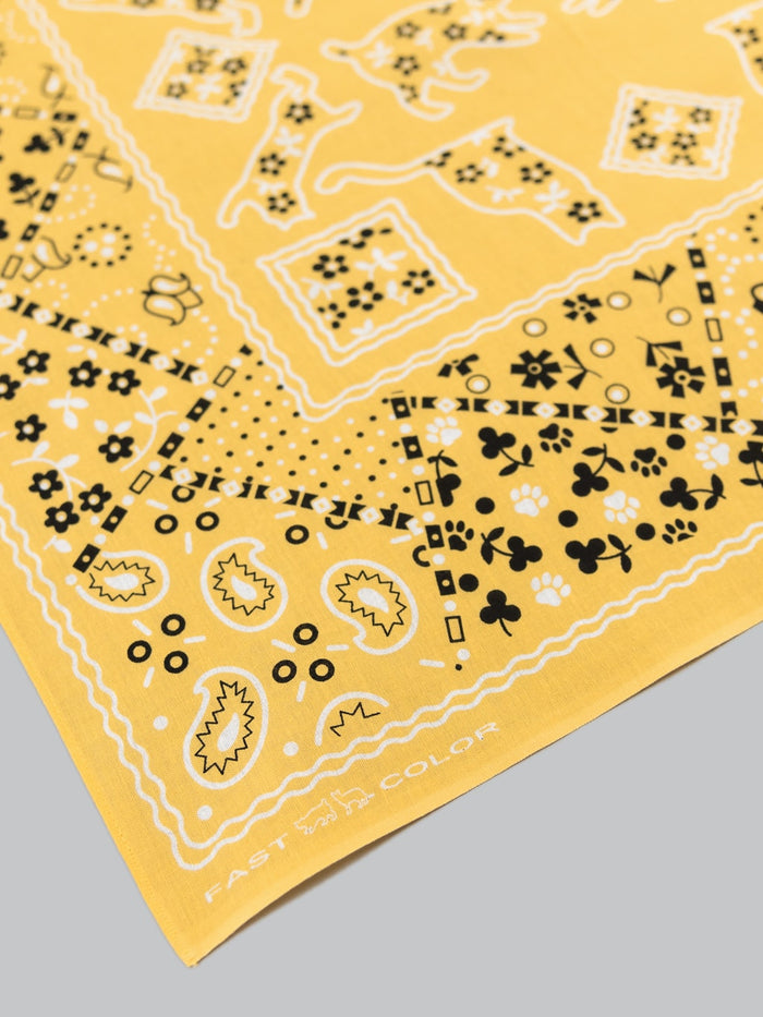 tcb cat bandana yellow cotton