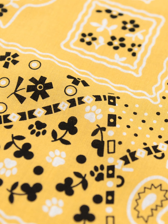 tcb cat bandana yellow fabric detail