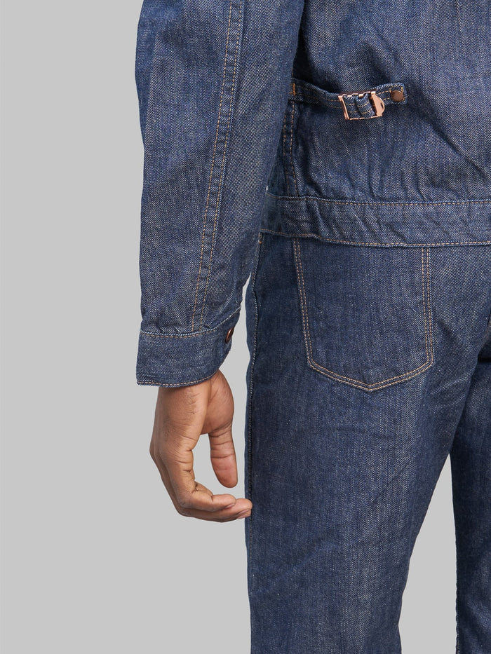 TCB Working Cat Hero selvedge denim Jacket sleeve