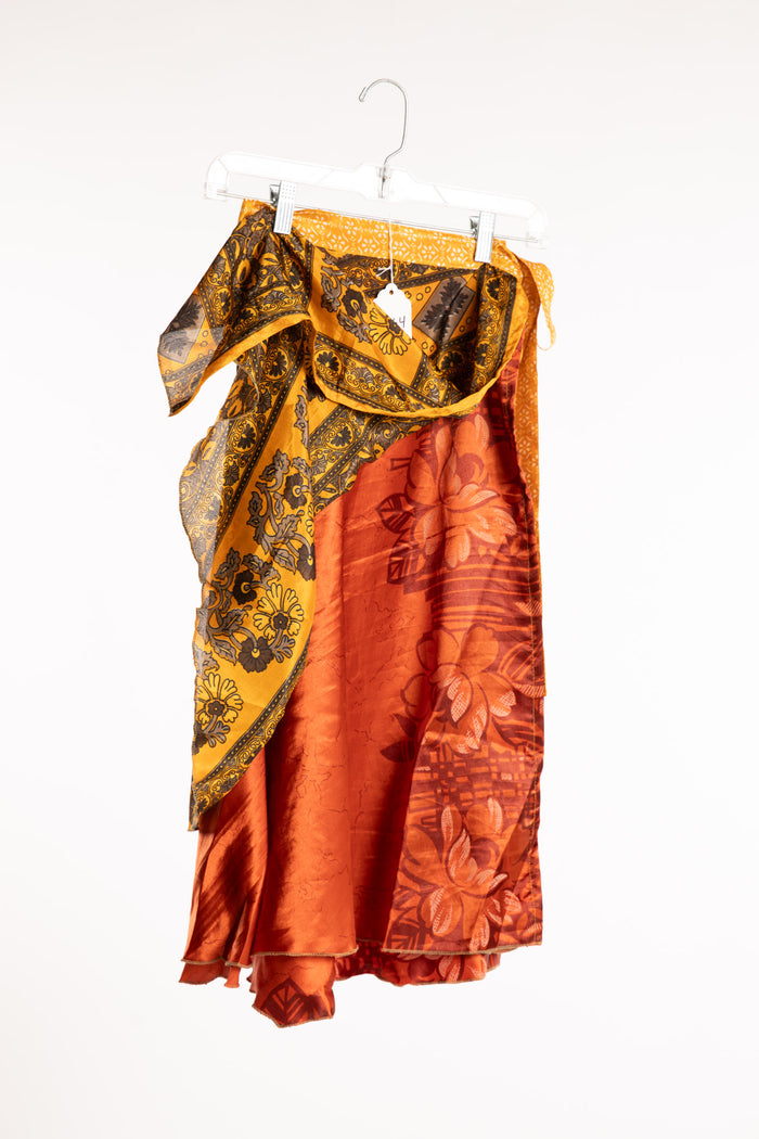Long Sari Silk Magic Skirt