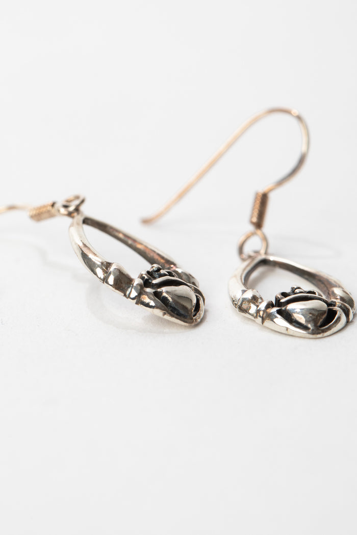 Teardrop Sterling Claddagh Earrings
