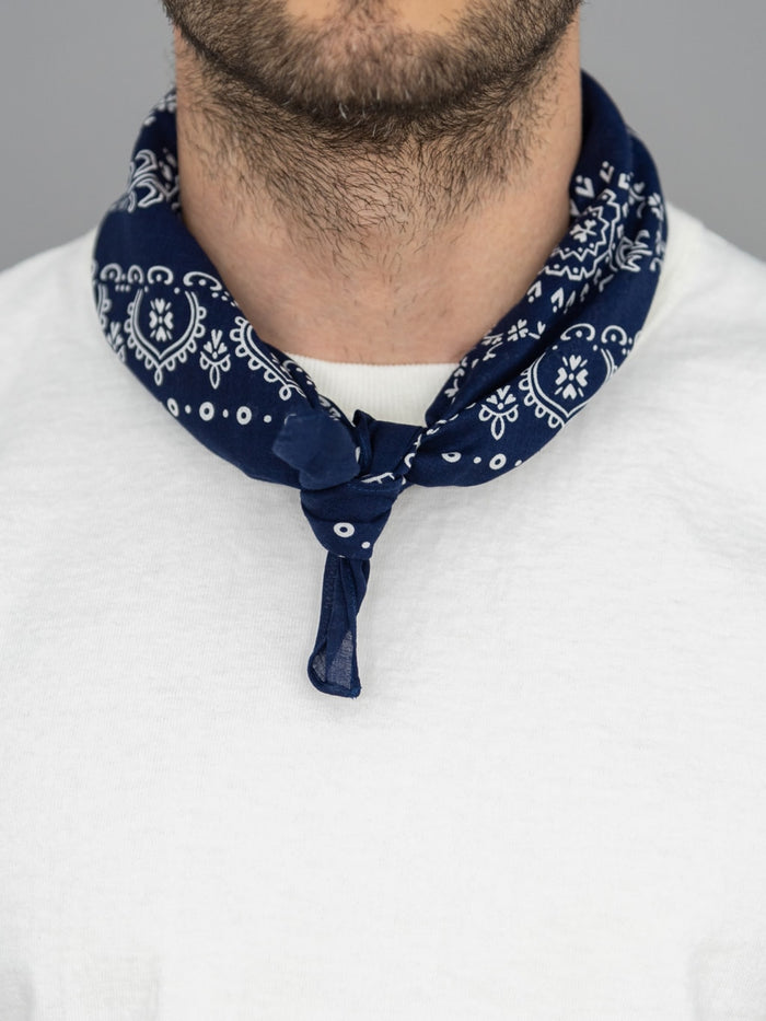 The Flat Head bandana cotton navy style