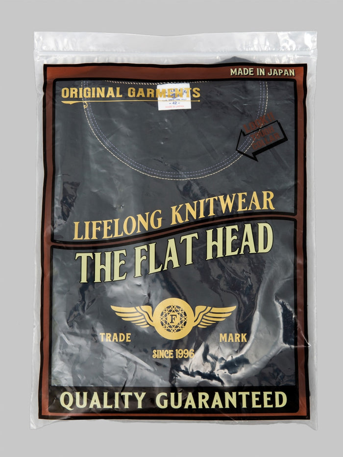The Flat Head Loopwheeled Heavyweight Plain T-Shirt Black - Redcast Heritage Co.