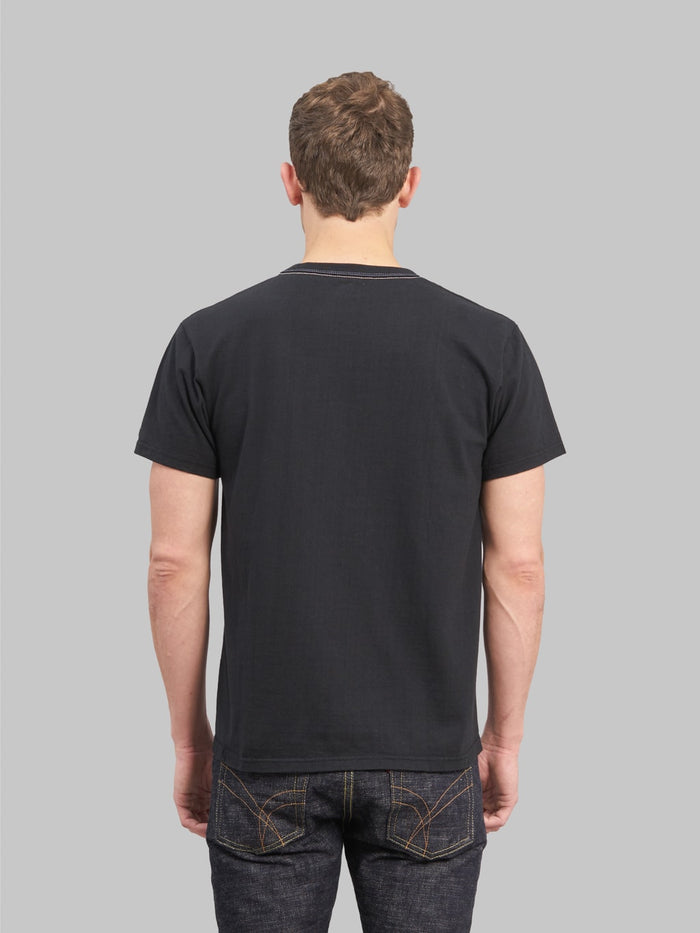 The Flat Head Loopwheeled Heavyweight Plain T-Shirt Black - Redcast Heritage Co.