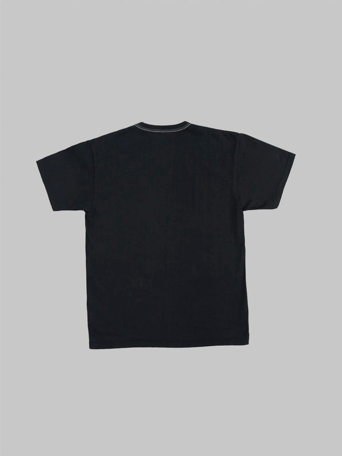 The Flat Head Loopwheeled Heavyweight Plain T-Shirt Black - Redcast Heritage Co.