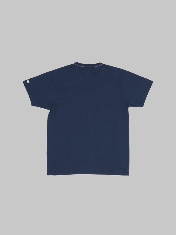 The Flat Head Loopwheeled Heavyweight Plain TShirt Navy back super soft