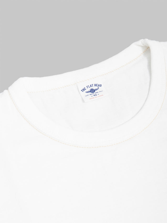The Flat Head Loopwheeled Heavyweight Plain T-Shirt White