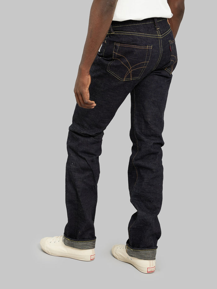 The Strike Gold 5103 Slub Grey Weft regular Straight Jeans back fit