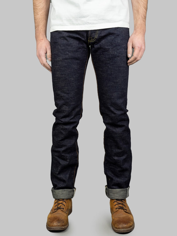 The Strike Gold Slub Weft Slim Straight Jeans fit front