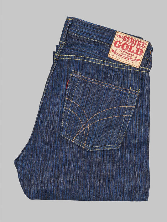 the Strike Gold 8109 Shower Slub Slim Tapered Jeans japanese made
