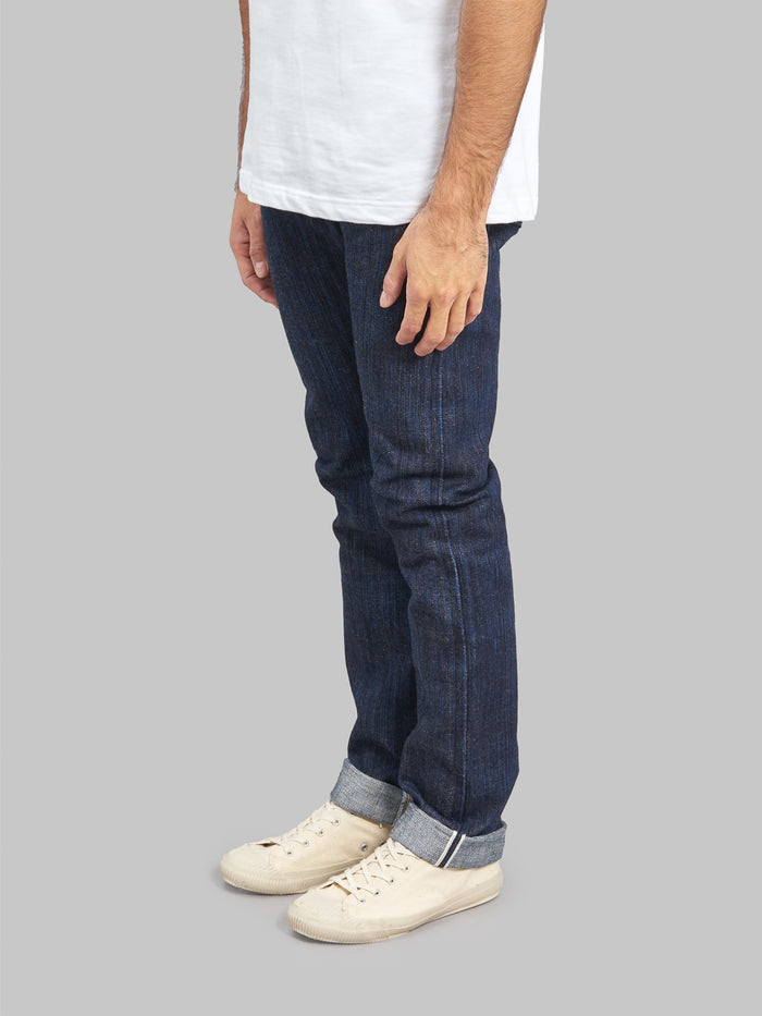 the Strike Gold 8109 Shower Slub Slim Tapered Jeans side fit