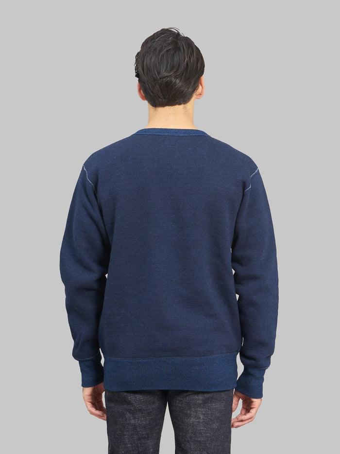 The Strike Gold Indigo Yarn Dyed Loopwheeled Sweatshirt back