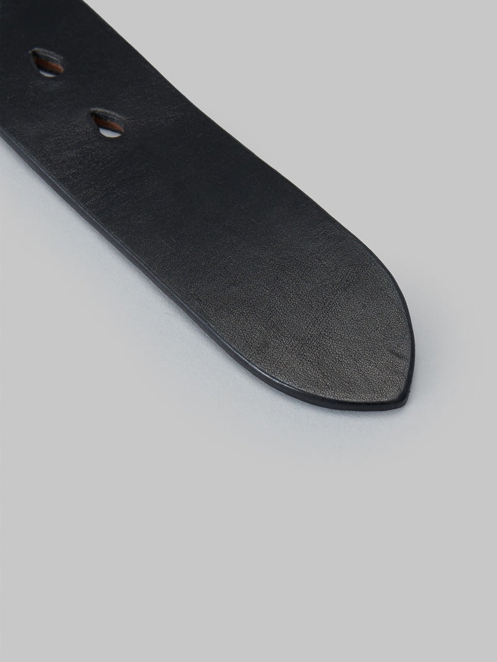 the strike gold leather black belt extra thick