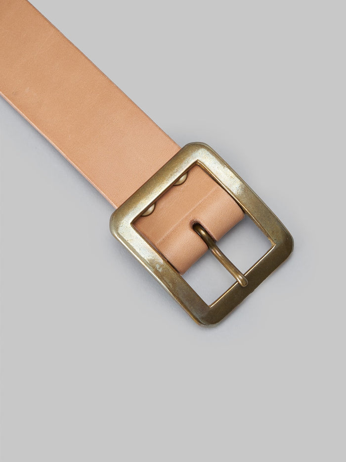 the strike gold leather belt tan resistant buckle