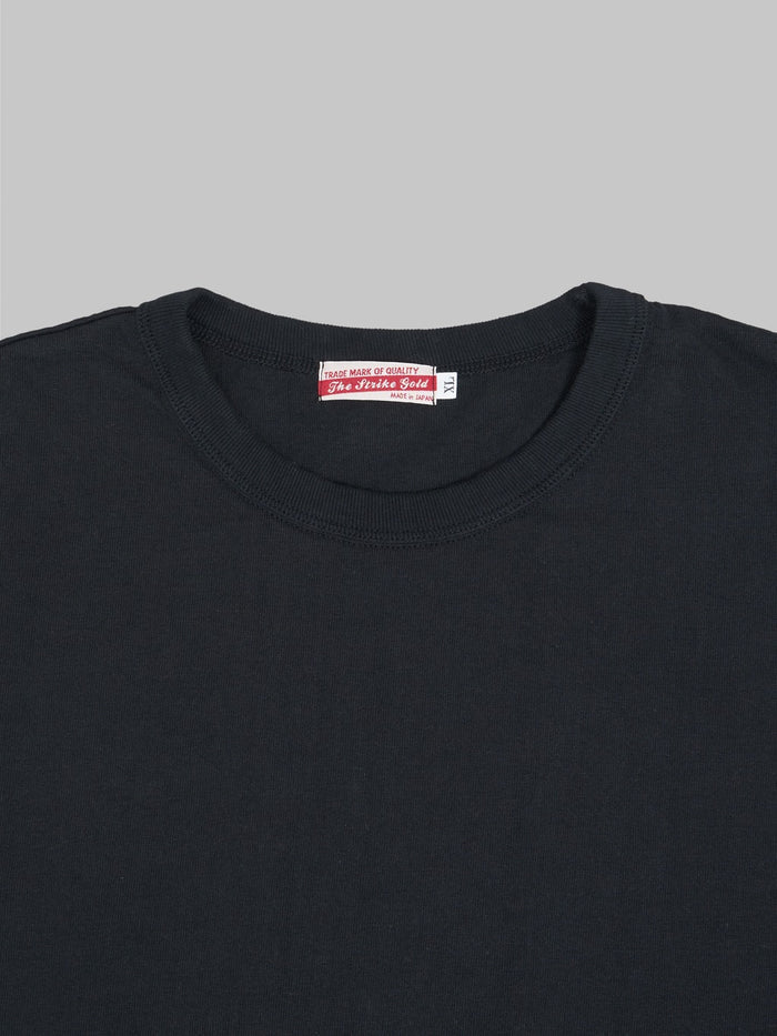 the strike gold loopwheel tshirt black crewneck