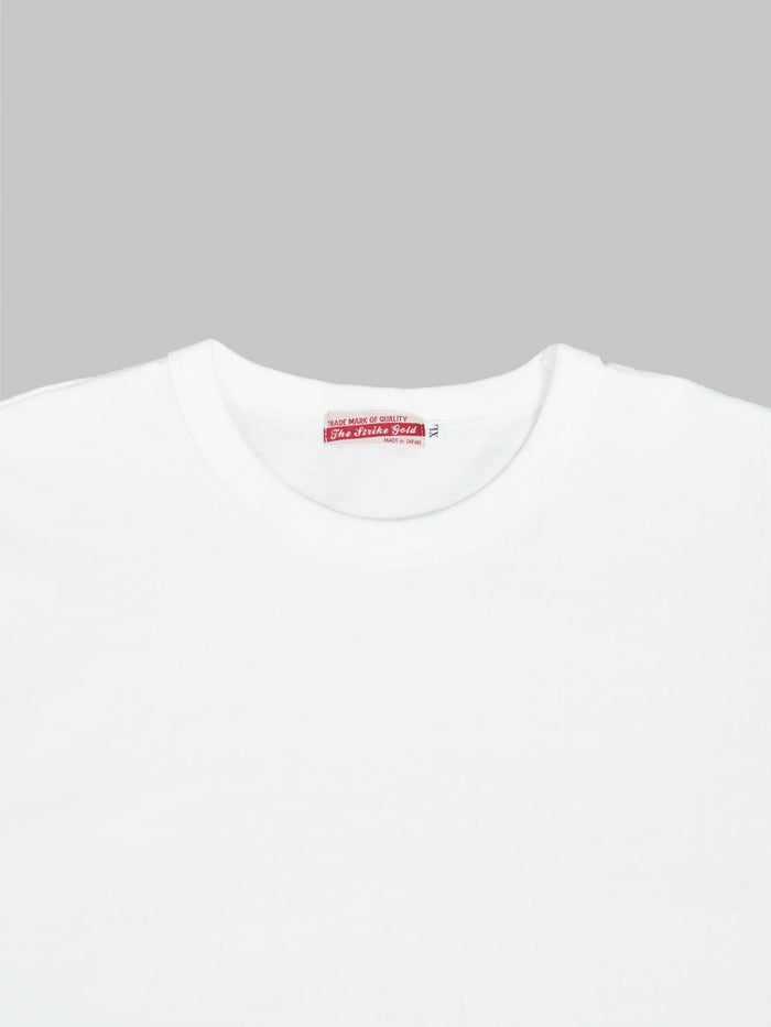 the strike gold loopwheel tshirt white  crewneck