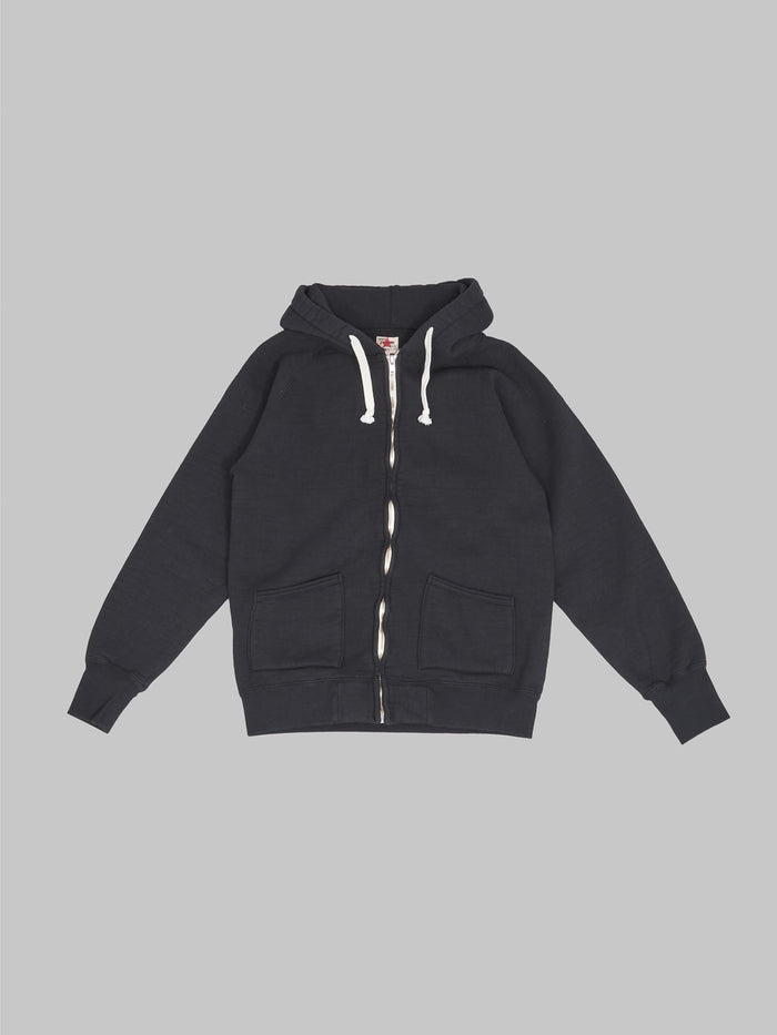 the strike gold zip hoodie black front view