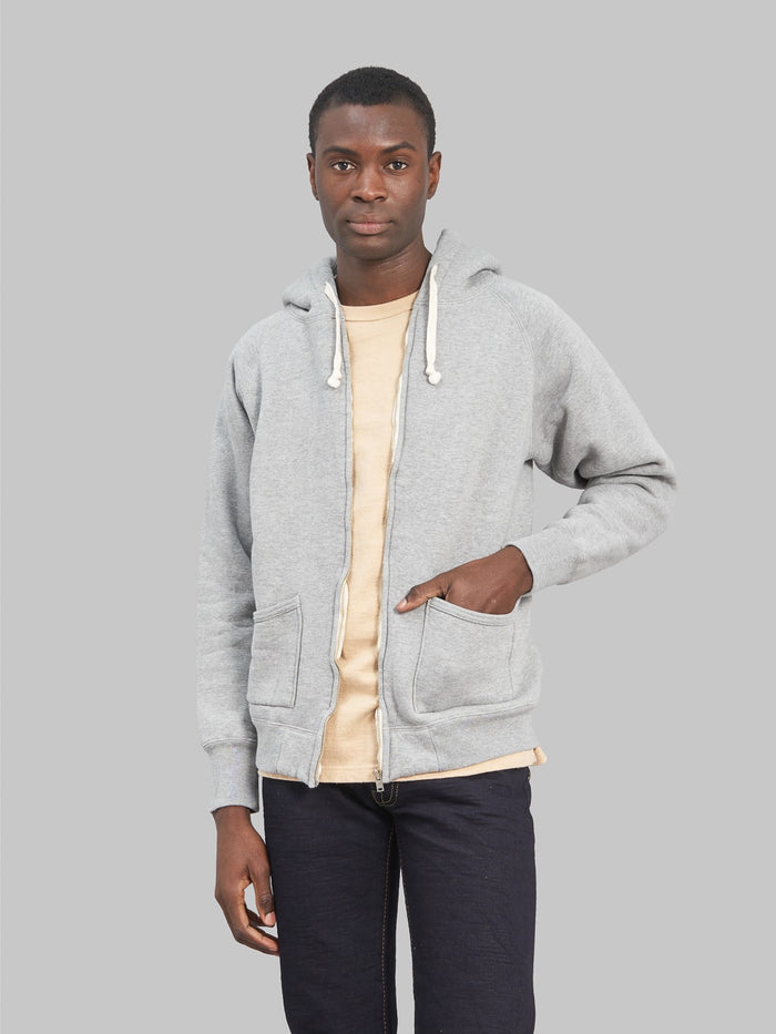 the strike gold loopweheeled zip hoodie grey pockets