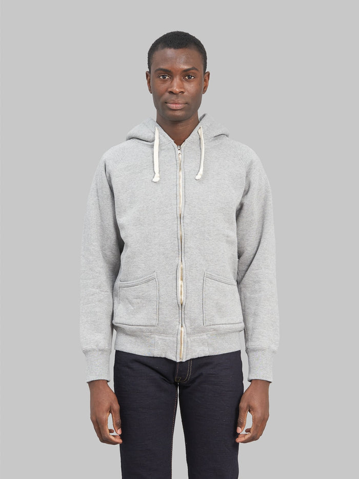 the strike gold loopweheeled zip hoodie grey fit