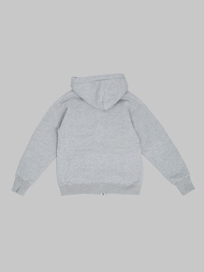 the strike gold zip hoodie grey back view