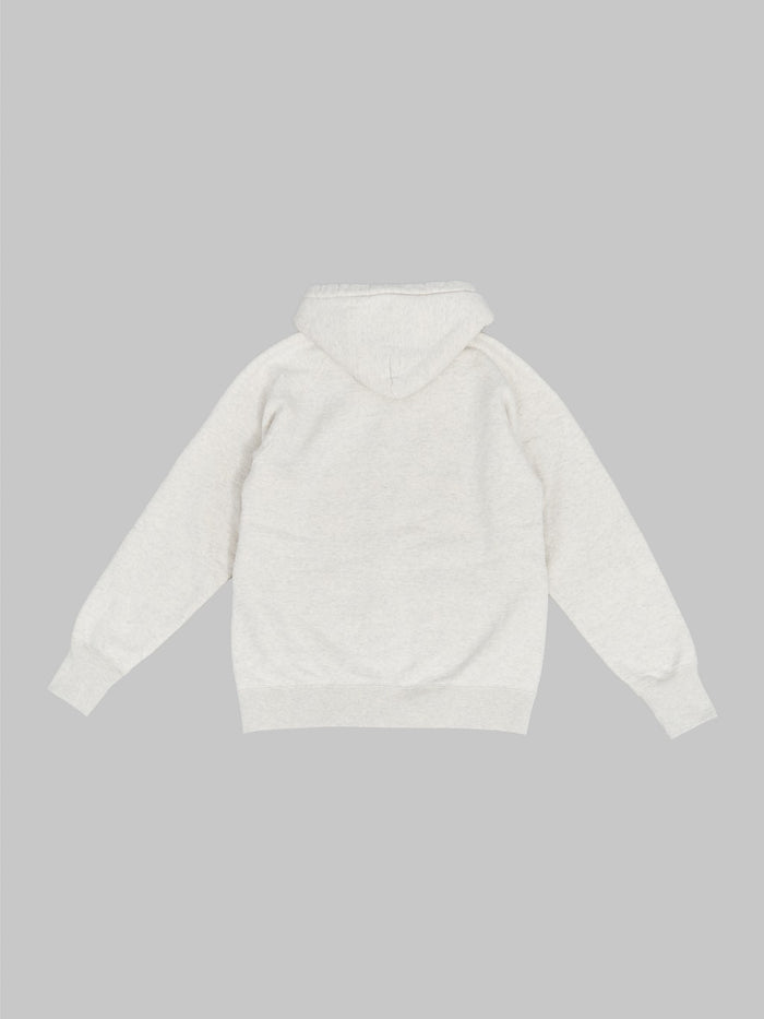 the strike gold zip hoodie oatmeal back view