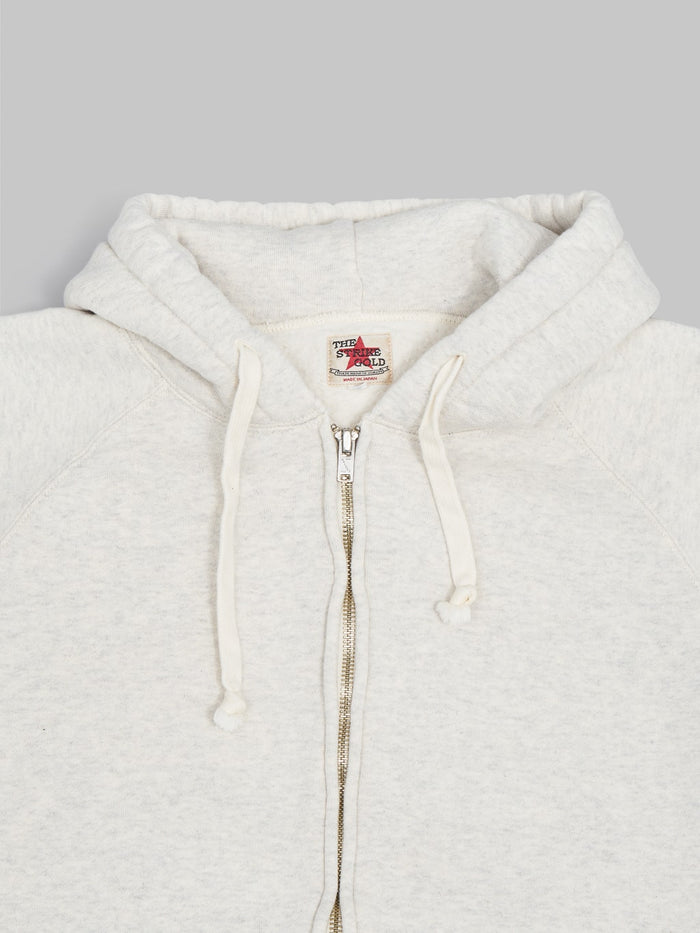 the strike gold zip hoodie oatmeal collar cords