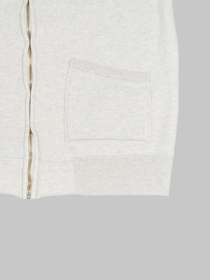 the strike gold zip hoodie oatmeal front pocket