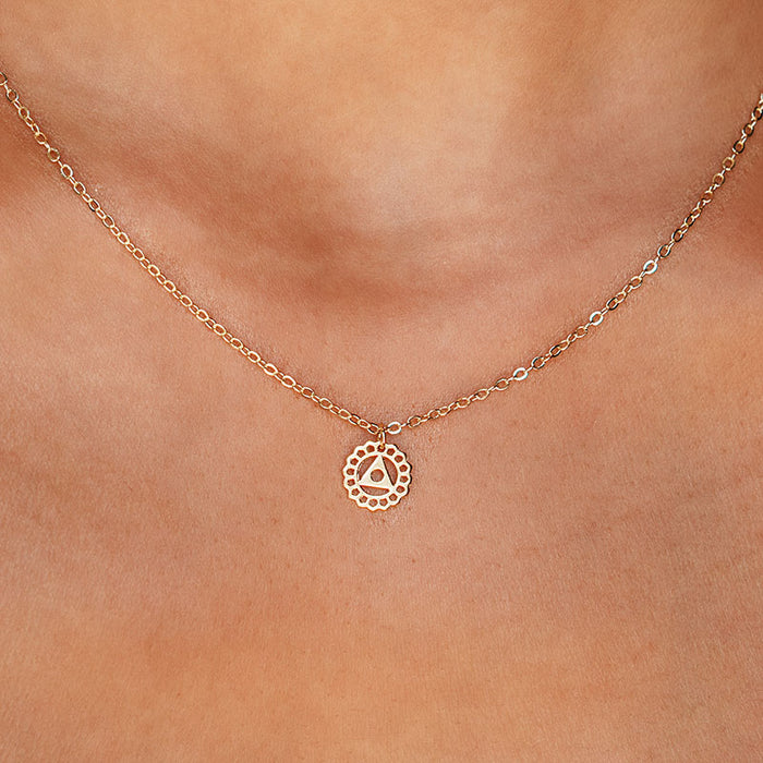 Throat Chakra Necklace, worn on neck