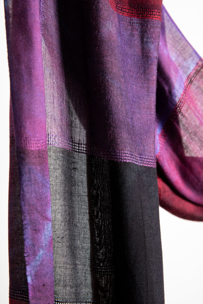 Tie Dye Colorblock Scarf in Green
