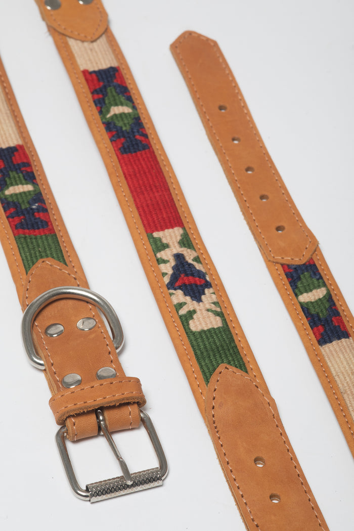 Tierra Handmade Leather Dog Collar in Tierra