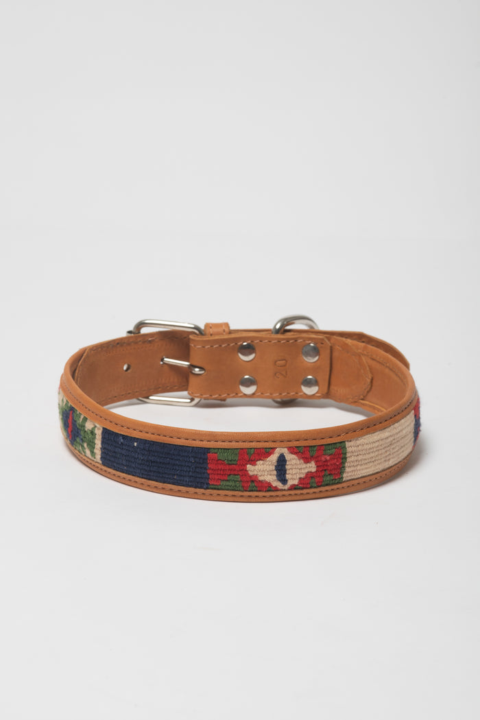 Tierra Handmade Leather Dog Collar in Tierra