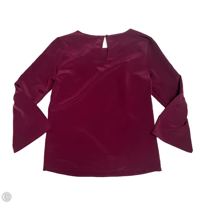 Top Long Sleeve By Banana Republic In Maroon, Size: Xs