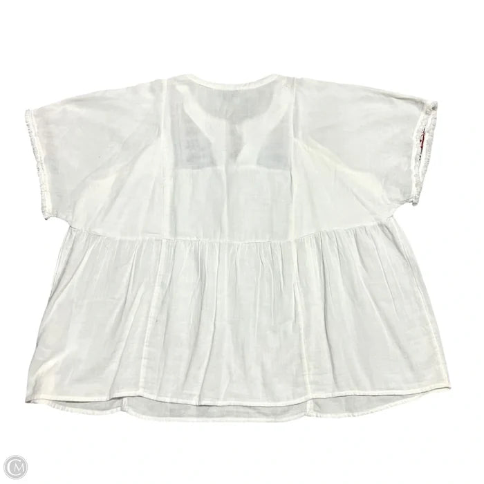 Top Long Sleeve By Lane Bryant In Blue Red & White, Size: 3x