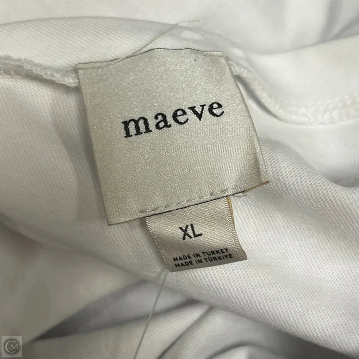 Top Long Sleeve By Maeve In Grey & White, Size: Xl