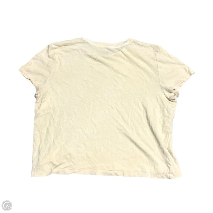 Top Short Sleeve Basic By Gap In Tan, Size: L