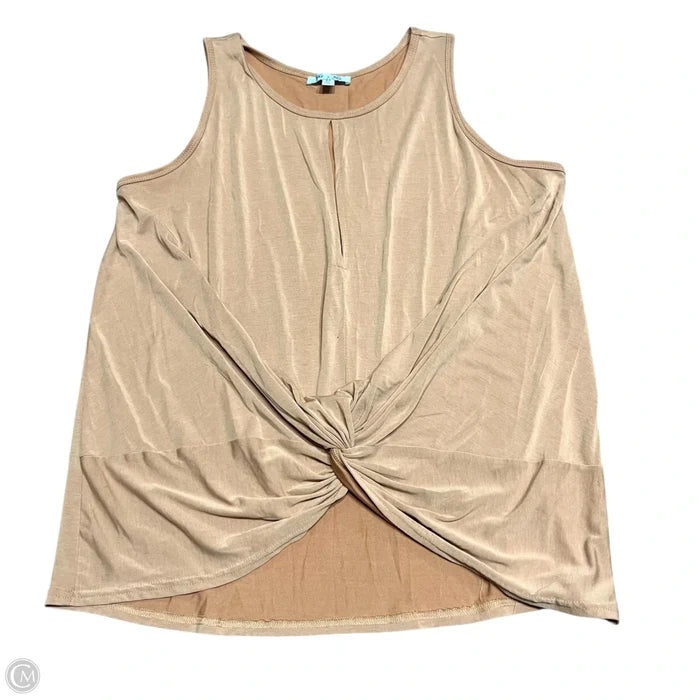 Top Sleeveless By She + Sky In Tan, Size: M