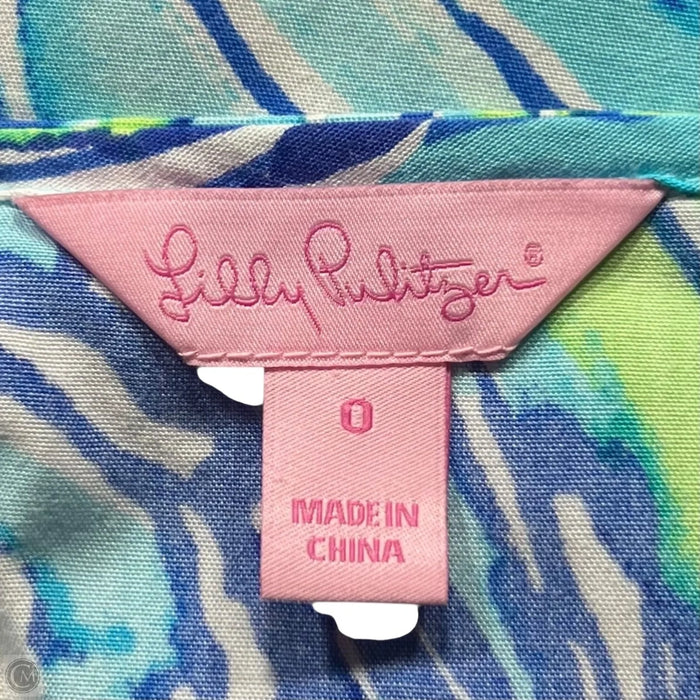 Top Sleeveless Designer By Lilly Pulitzer In Blue & Green, Size: Xs