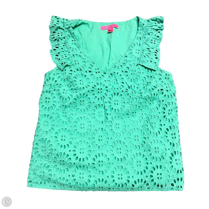Top Sleeveless Designer By Lilly Pulitzer In Green, Size: S