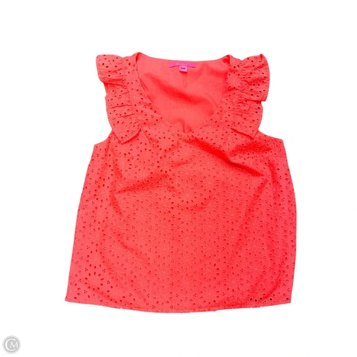 Top Sleeveless Designer By Lilly Pulitzer In Orange, Size: M