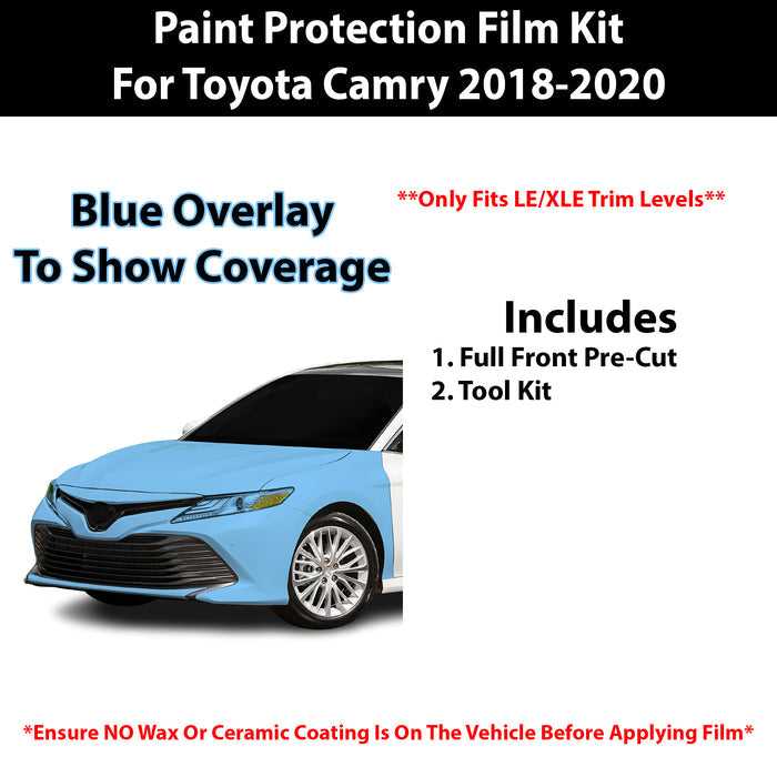 Fits Toyota Camry LE/XLE 2018 - 2020 Precut Premium Paint Protection Film Clear Bra PPF Decal Film Kit Cover - Bogar Tech Designs