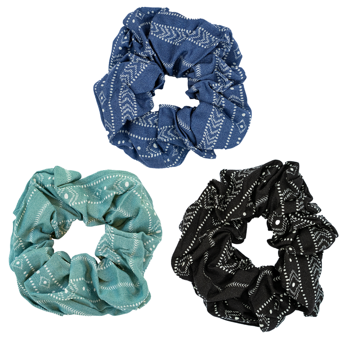 Tribal Scrunchie Pack of 3, flat lay