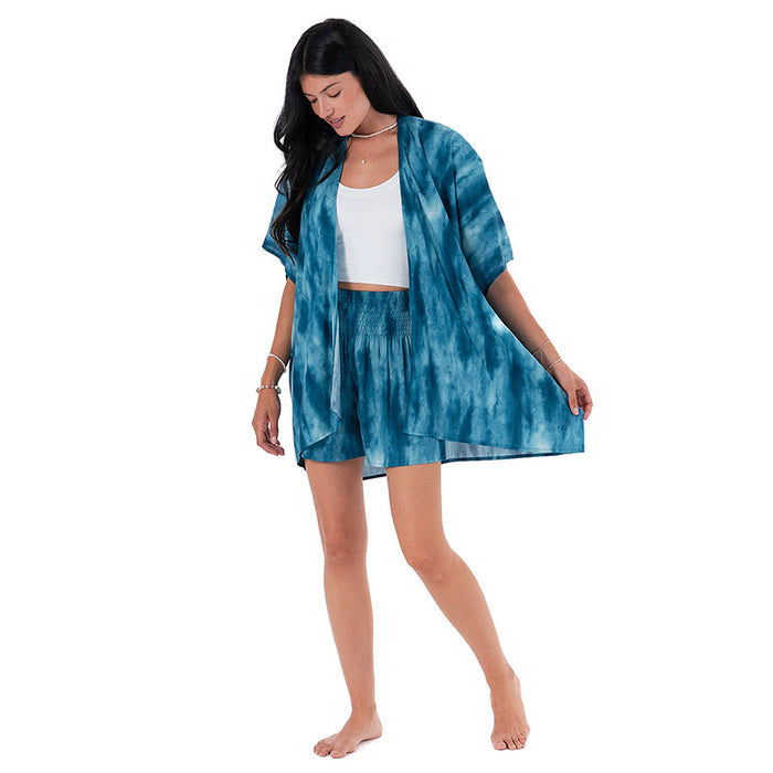 Turquoise Tide Demi Kimono, front