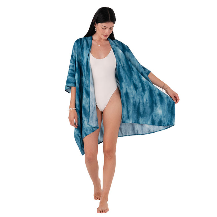 Turquoise Tide Kimono, front