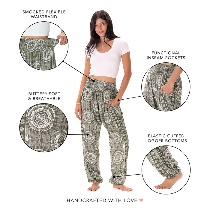 Tuscany Harem Pants, feature callouts