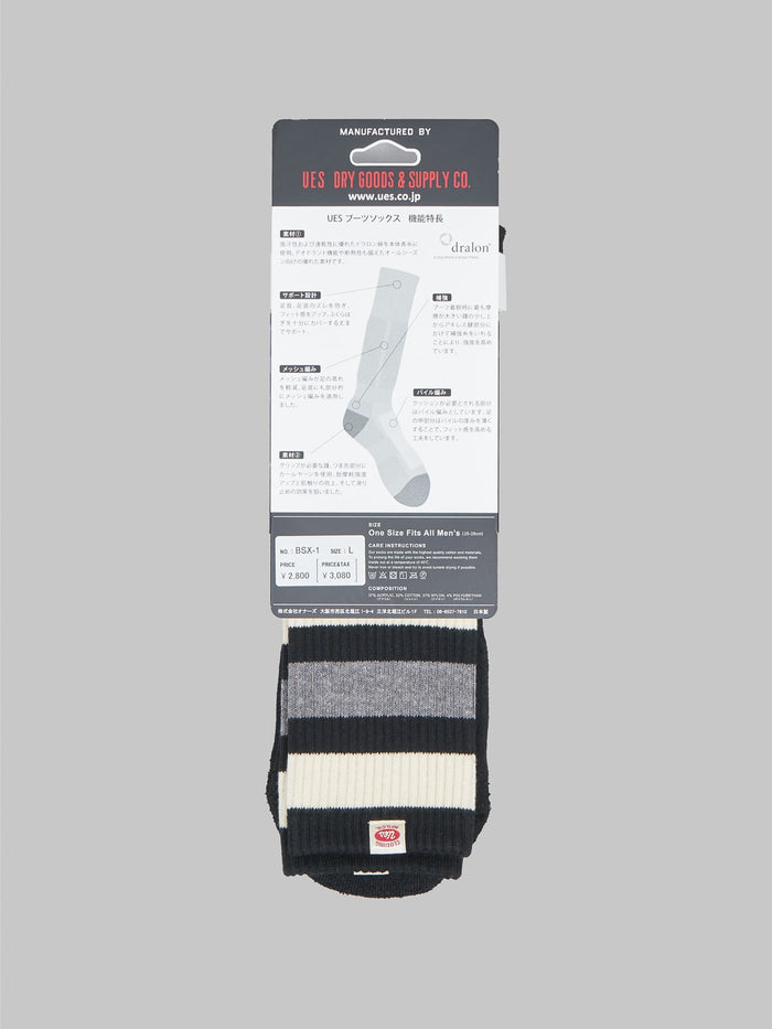 UES boot socks black composition